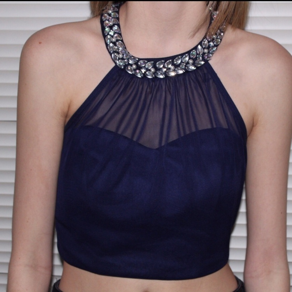 Prom Dress Size 5 Navy Color